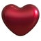 Love heart shape symbol red glossy perfect icon