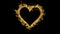 Love heart shaped Valentine`s Day golden glitter texture alpha copy space 4k