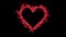 Love heart shaped Valentine`s Day red glitter texture alpha copy space 4k