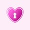 Love heart shine lock valentine logo