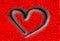 Love heart sparkle red background emboss texture