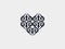 Love heart symbol ethnic logo traditional element editable