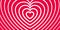 Love heart tunnel romantic background, transition from a smaller to a larger heart, romantically hypnotic effect texture