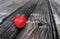 Love Heart on the wood Valentines Day background