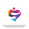 Love Hearth Care logo concept, Love People logo template, Charity logo template vector - Vector