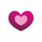 Love hearth color shape logo design