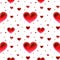 Love hearts decoration gold and red multicolor. Romantic happy joy relationship. Valentines Day pattern concept.