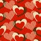 Love hearts decorative seamless pattern