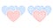 Love Hearts Icon - Vector Polygonal Mesh