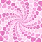 Love Hearts Pink Spirale Pattern Background