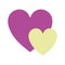 Love hearts romance passion feeling isolated design icon