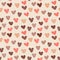 Love hearts seamless pattern