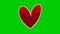 Love hearts sign symbol animation motion graphics on green screen