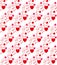 Love hearts and text messages repeating vector patten