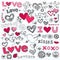 Love Hearts Valentine\'s Day Doodles