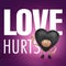 Love hurts. Funny heart cartoon
