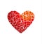 Love icon concept. abstract broken heart symbol.