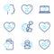 Love icons set. Included icon as Web love, Call me, Nice girl signs. Woman love, Be good, Ask me symbols. Vector