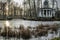 Love Islet Pavilion in December, Kemeri Landscape Park, latvia