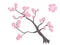 Love Japan sakura tree, super quality abstract business poster