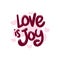 love is joy people quote typography flat design illustration