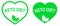 Love keto. Ketogenic diet. Plant based vegan food product label. Green heart-shaped stamp. Logo or icon. Sticker. Vegeterian.Keto