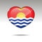 Love KIRIBATI symbol. Heart flag icon.