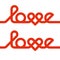 Love knot typography. Heart knot typography. Creative love logotype.