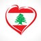 Love Lebanon colored heart sign