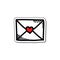 Love letter doodle icon, vector illustration