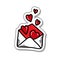 Love letter doodle icon, vector illustration