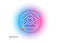 Love letter line icon. Heart mail sign. Gradient blur button. Vector