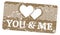 Love letter postal stamp. Romantic mail badge