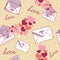 Love letter Valentine seamless texture