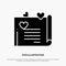 Love Letter, Wedding Card, Couple Proposal, Love solid Glyph Icon vector