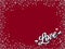 Love letters text red background hearts romance Valentines day glitter