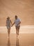 Without love, life would be a blur. a mature couple running on the beach.