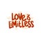 love is limitless people quote typography flat design illustration