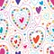 Love line many colorful seamless pattern