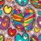 Love line seamless pattern