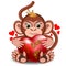 Love the little monkey with the heart