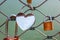 Love lock - heart-shaped blank padlock