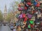 Love locks on Amsterdam bridge