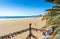 Love locks, beach and ocean in Puerto del Carmen boardwalk, Lanzarote