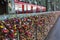 Love Locks on the famous Hohenzollern Bridge in Cologne