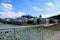 Love locks on the famous old bridge with the Salzburg