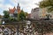 Love locks, Miller`s House and canal in Gdansk