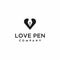 Love logo design vector graphic