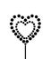 Love lollipop in heart shape. Flat icon in black over white background.