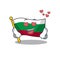 In love In love flag bulgaria in the cartoon shape